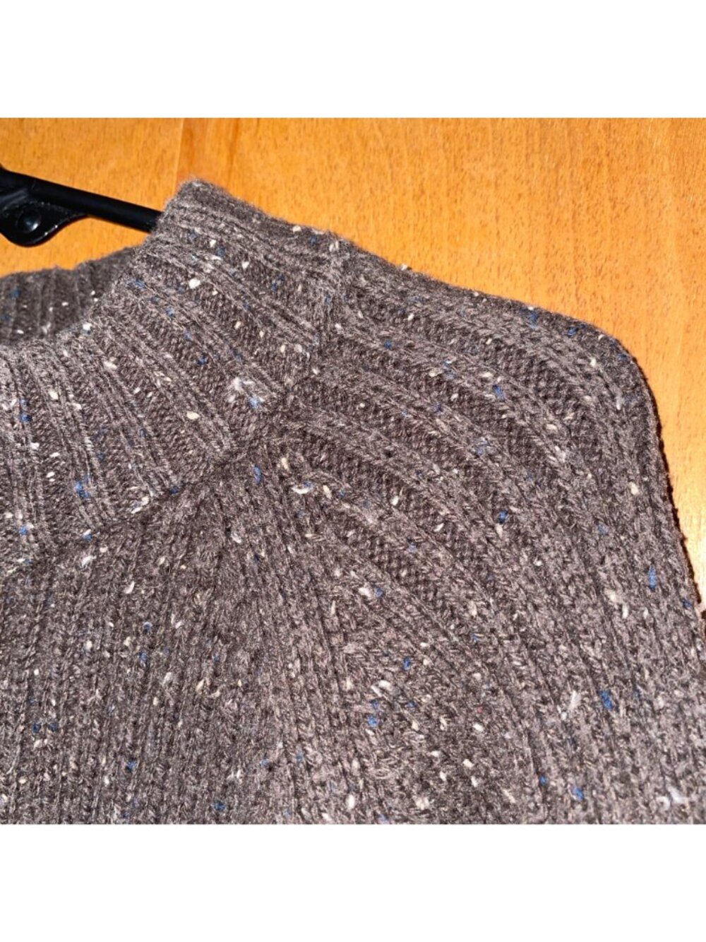 Sonoma Life + Style Brown Speckled Ribbed Knit Sweater XL Cotton/Acrylic/Nylon - Picture 2 of 5
